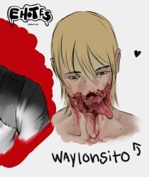 ehot_es_ waylon_park gore_focus tongue_out wounded blood_on_face dead_eyes outlast_whistleblower outlast pretty_face gore