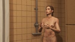 socartos sfm source_filmmaker 3d 3d_(artwork) the_last_of_us ellie_(the_last_of_us) ellie_williams shower showering shower_stall running_water washing washing_self brown_hair brunette small_breasts small_tits petite petite_female petite_breasts petite_tits petite_girl 1girls closed_eyes relaxed relaxed_expression