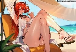 surtr from arknights by kerorumi