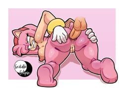 sega sonic_(series) amy_rose pink_fur pink_hair anus anal perineum penetration_focus anus_focus ass ass_focus huge_ass spread_ass spread_anus gloves white_gloves braceler gold_braceler soles oes feet barefoot foot_focus legs bare_legs pussy clitoris groin tail breasts npples lying ass-up_face-down pain in_pain green_eyes teeth fang harband red_hairband medium_hair petite armpits back bare_back nude completely_nude furry penis testicles sex seikatsueclipse