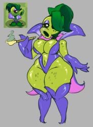 anthro anthrofied ass echo_pea_(pvz) electronic_arts eljarochofeliz female female_only flora_fauna mechanic peashooter_(pvz) pipe plant plant_humanoid plantie plants_vs._zombies plants_vs_zombies plants_vs_zombies_3 popcap_games thick_thighs video_game_character video_games whore_eyes