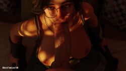 1girls 3d_animation alma_(monster_hunter_wilds) animated cum glasses monster_hunter monster_hunter_wilds nsfwoao18 sound tagme thigh_sex video