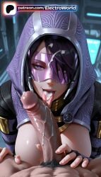 1girls ai_generated 1girl high_quality highres artist_name high_resolution patreon electroworld hi_res 2026 watermark patreon_username stable_diffusion oral_sex nipples_outside licking cock cum blowjob_face chest breasts hood fingerless_gloves dark_skin exposed_nipples boobs nipples 1boy male_pubic_hair tits penis dick uncensored pov blowjob sucking fellatio blurry_background hetero bust blurry depth_of_field oral quarian tali'zorah_nar_rayya mass_effect