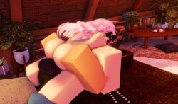 2futas 2girls 3d 69 69_position artist_request big_boobs big_breasts big_penis black_hair blocky_anatomy blocky_body blue_eyes futa_on_futa futanari pink_eyes pink_hair roblox robloxian sucking tagme