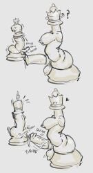 futa 1futa chess_piece chess queen queen_(chess) fasstart futanari penis horsecock horse_penis horsecock_futa breasts cum smaller_male larger_futa small_penis big_penis tagme size_difference king king_(chess) heart