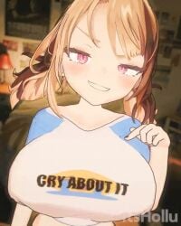 1girls 3d alternate_breast_size animated big_breasts bouncing_breasts clothed clothing female female_focus female_only gigi_murin hololive hololive_english itshollu jiggling_breasts jumping large_breasts light-skinned_female light_skin mostly_clothed no_sound pink_eyes smug smug_face teeth twintails video virtual_youtuber vtuber