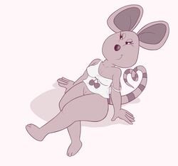 anthro candi_(animal_crosssing) female mouse nintendo nipple_bulge pussy saios thick_thighs video_games wide_hips