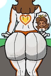 1girls animated ass ass_bigger_than_head ass_focus big_ass butt_focus buttplug dated gif huge_ass princess_daisy ripped_clothing shorter_than_30_seconds smile twerking wide_hips