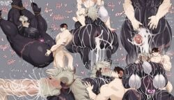 gay cum wendigo demon bara yaoi wulfdread_(skullhimbo) skull_head anthro anthro_on_anthro anthro_penetrated