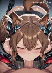 1girls 1girls1boy ai_generated animated animation audio beautiful blowjob blowjob_face breasts cat_ears cum cute cute_face deepthroat female fevideos hi_res highres licking_penis naked nude original_character sex smooth_skin sound straight sucking sucking_penis tagme video