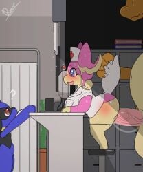2d_animation abdominal_bulge animated anthro audino ball_slap balls balls_deep belly big_balls big_belly big_breasts big_butt big_penis blush bodily_fluids breasts butt charizard clothed clothing clothing_aside dengon dripping duo female feral frame_by_frame generation_1_pokemon generation_4_pokemon generation_5_pokemon genital_fluids genitals hat headgear headwear hi_res hospital huge_balls huge_butt larger_male loop male male/female nintendo nurse nurse_clothing nurse_hat nurse_headwear nurse_uniform oblivious open_mouth panties panties_aside panties_down partially_clothed penetration penis pokemon pokemon_(species) riolu sex simple_background size_difference slap smaller_female stealth_sex sweat sweatdrop thick_thighs unaware underwear underwear_aside underwear_down uniform vaginal vaginal_fluid_drip vaginal_fluid_string vaginal_fluids vaginal_fluids_on_ground vaginal_fluids_on_leg vaginal_fluids_on_penis vaginal_fluids_on_vulva vaginal_penetration vulva