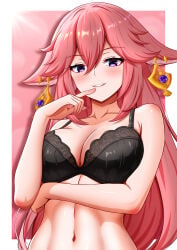 yae miko from genshin impact by hecshadowartof