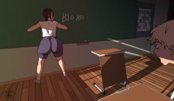 aluryva anal_invitation anal_suggest background_music big_ass chainsaw_man chalkboard clapping_cheeks classroom d-art denji_(chainsaw_man) english english_voice_acting evilzorak fat_ass male_moaning merurava reze_(chainsaw_man) sound sunset tagme teaching teasing twerking video