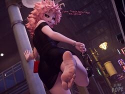 sniffable_feet large_feet mina_ashido mina_ashido_curvy_(meme) my_hero_academia 3d slimepope ashido_mina long_hair pink_hair pink_skin black_sclera yellow_eyes dress black_dress black_heels high_heels heels_removed barefoot feet toes soles foot_focus tired_(fatigue) legs bare_legs outdooors shounen_jump boku_no_hero_academia bones_(company) bag ass huge_ass ass_focus curvy ashido_mina_time-skip_(meme)