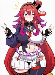 ai_assisted ai_generated berrycrepe big_breasts big_butt bodysuit indie_virtual_youtuber looking_at_viewer mature_female milf mommy nipple_bulge octopus_girl revealing_clothes sideboob solo thick_thighs tight_clothing twintails virtual_youtuber vtuber wide_hips