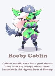 2025 big_breasts breasts drshanks24 english_text female goblin goblin_female green_body green_skin png shortstack solo solo_female tagme text thick_thighs