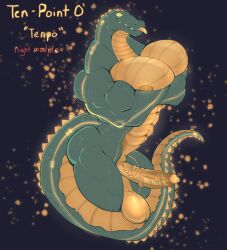 abs anthro arms_crossed_under_breasts balls big_muscles big_pecs butt character_request crocodile crocodilian english_text genitals glans glistening glistening_balls glistening_genitalia glistening_penis green_body green_scales hanging_balls heavy_balls hi_res huge_balls huge_cock large_penis looking_at_viewer male muscular muscular_arms muscular_male nipples pecs penis poney reptile ryanburr saggy_balls scales scalie solo spiked_tail spikes spikes_(anatomy) tail teeth text thick_penis tongue tongue_out vein veiny_penis yellow_body yellow_eyes yellow_scales