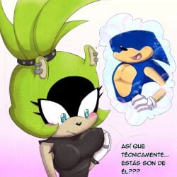 furry furry_female furry_only green_skin idw_publishing sonic_(series) sonic_the_hedgehog sonic_the_hedgehog_(series) spanish_text surge_the_tenrec tagme text translation_request