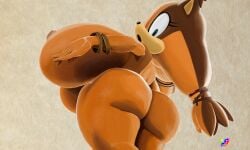 anthro badger big_breasts big_butt breasts butt female hi_res huge_breasts huge_butt hyper hyper_breasts hyper_butt leedoesit mammal mustelid musteline sega solo sonic_(series) sonic_boom sonic_the_hedgehog_(series) sticks_the_badger
