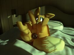 3d_(artwork) 3d_background anthro anus balls bed bed_sheet bedding bedroom bedroom_eyes big_butt big_penis brown_body butt digital_media_(artwork) eevee femboy fur furniture gay gay_anal generation_1_pokemon genitals homosexual homosexual_male lying lying_on_bed male male_focus male_only male_penetrated mammal mixed_media narrowed_eyes night nintendo nude on_back on_bed paws penis pillow pokemon pokemon_(species) presenting presenting_hindquarters puffy_anus pupils rem3dy seductive smile solo tail white_pupils