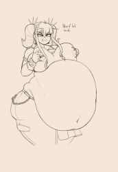 belly_overhang big_ass big_breasts breasts bubble_butt fat_ass female funlitogc gassychan_(artist) big_belly breasts_bigger_than_head dark-skinned_female devil_horns emily_(funlitogc) fat female_only gigantic_ass gigantic_breasts huge_breasts huge_thighs hyper_belly hyper_fat hyper_thighs large_breasts morbidly_obese morbidly_obese_female obese obese_female overweight overweight_female punk punk_girl punk_hair thick_ass thick_thighs thighhighs voluptuous bubble_ass english_text monochrome sketch