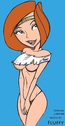 ann_possible disney female female_only fluffy_(artist) human kim_possible nipples solo straight_hair