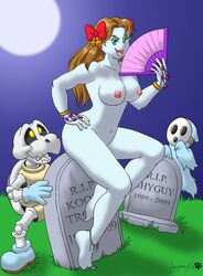 alternate_species boo_(mario) bow breasts dry_bones female humanized lady_bow lady_machoke lowena_ko male mario_(series) nintendo nipples paper_mario personification straight_hair