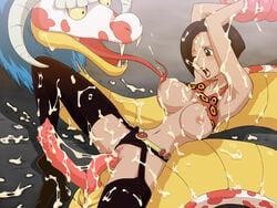 animal female female_focus one_piece ran_(one_piece) salome_(one_piece) snake zooerastia zoophilia