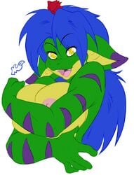 blue_hair geecku green_scales las_lindas skidd tagme webcomic yellow_scales