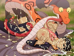 animal cigarette female female_focus kuja_tribe one_piece paizuri rindou_(one_piece) snake zooerastia zoophilia