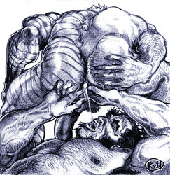 2boys anus artist_request ass cable_(x-men) closed_eyes creampie cum cum_in_ass cumdrip facial_hair felching james_howlett male male_nipples male_only marvel monochrome muscles nathan_summers navel nude open_mouth pecs straight_hair tagme testicles vein wolverine_(x-men) x-men yaoi