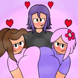 1futa 2girls amy_(spunow) clothing emily_(spunow) female futanari huge_breasts kate_(spunow) spunow_ tagme