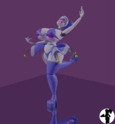 3d 3d_(artwork) 3d_model ballora ballora_(fnafsl) ballora_(spiderjunior10) big_breasts breasts five_nights_at_freddy's five_nights_at_freddy's:_sister_location fnaf heels high_heels legwear nipple_bulge panties pose scottgames simple_background sister_location skirt solo solo_female spiderjunior10 stockings