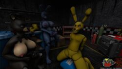 3d_(artwork) animatronic anthro bonnie_(fnaf) cuntboy cuntboy_focus deskai digital_media_(artwork) five_nights_at_freddy's freddy_(fnaf) futanari genital_swap genitals group hi_res intersex machine nude penetration penis pussy robot rule_63 sex_toy source_filmmaker spring_bonnie spring_bonnie_(fnaf) springtrap springtrap_(fnaf) submissive sybian vaginal_penetration video_games watermark