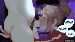 animated asahina_aoi blowjob cheesoart clothed_female_nude_male danganronpa deep_blowjob deepthroat donut fellatio fingering fingering_ass gif male_penetrating oral oral_with_prostate_stimulation pale-skinned_male prostate_stimulation smooth_skin tagme throat_barrier throat_bulge unseen_male_face