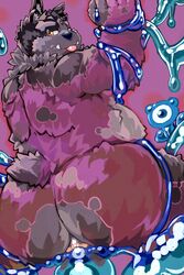 3_eyes absurd_res anal anal_masturbation anal_sex anthro anus ass belly big_butt blep goo_creature hi_res looking_back male male_penetrated masturbation multi_eye nude overweight overweight_anthro overweight_male penetration pikaqoo solo tokyo_afterschool_summoners tongue tongue_out tsathoggua video_games