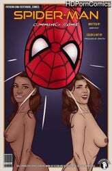 breasts dark-skinned_female dark_skin english english_text female hair_on_head male marisa_tomei marvel marvel_cinematic_universe may_parker michelle_jones naked nipples nude nude_female pegasus_smith spider-man spider-man:_far_from_home spider-man_(tom_holland) tom_holland unseen_male_face zendaya