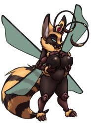 antennae_(anatomy) anthro areola big_areola big_breasts breasts el'phine female furball_(artist) multi_arm multi_limb multi_wing ophelia_(furball) shortstack slightly_chubby solo wings