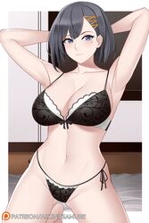 breasts cleavage nijisanji nijisanji_indonesia short_hair showing_off siska_leontyne underwear virtual_youtuber