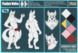 animal_genitalia animal_penis anthro arctic_wolf ass athletic athletic_anthro ball_tuft balls barefoot behemothking black_nose canid canine canine_penis canis card casual_nudity chest_tuft colored_nails digitigrade erection eyebrows feet fluffy fluffy_tail fur genitals hair heterochromia hi_res long_hair long_tail looking_at_viewer male mammal mane model_sheet nails nipples nude pawpads penis rear_view sheath smile smirk solo space_station_13 sprite teeth_showing text tongue tongue_out toothy_grin tuft white_body white_fur wolf