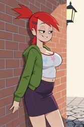 1girls ai_generated big_ass big_breasts big_thighs breasts bust busty cartoon_network chest curvaceous curvy curvy_figure female foster's_home_for_imaginary_friends frankie_foster hips hourglass_figure legs light-skinned_female light_skin lustylines red_hair slim_waist thick thick_hips thick_legs thick_thighs thighs voluptuous waist wide_hips