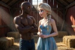 after_sex after_vaginal ai ai_animation ai_assisted ai_generated ass bald barn black_male blonde_hair braid braided_hair braided_ponytail breasts bushes cowgirl_position cum cum_in_pussy cum_inside day doggy_style elsa_(frozen) farm from_behind frozen_(film) frozen_2 hay interracial interracial_sex kissing nude nude_female nude_male pull_out sex sleeping sparkynsfw spoon_position spooning stockings stripped_naked tagme video