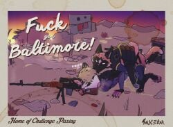 absurd_res ak_platform aks-74u american_opossum anal anthro anthro_on_feral bestiality bodily_fluids canid canine canis carmine_mcscarra cigarette clothing desert domestic_dog duo english_text female feral feral_penetrating from_behind_position genital_fluids gun herding_dog hi_res hybrid ksyukha latex latex_clothing latex_skinsuit leaking_urine magazine_(gun) magazine_pouch male male/female malinois_dog mammal marsupial mating_grip meme mounting pastoral_dog peeing peeing_inside penetration pinned postcard poster_template profanity questionable_consent ranged_weapon rifle sex sheepdog skinsuit smoking smoking_cigarette sneaking_suit sniper sniper_rifle sunset svd tactical_gear text tight_clothing urine urine_in_ass urine_inflation urine_pool waschbar watersports weapon wolf