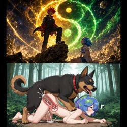 ai ai_generated bestiality dark_skin deafeated doggy_style earth-chan ejaculation fighting_game florest interracial interspecies penetration sex zoophilia
