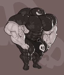 balls banzai_bill bara big_balls big_bulge big_penis bulge bullet_bill flaccid hunk male male_only mario_(series) muscles muscular nintendo penis ripped-saurian solo solo_male veins veiny_arms veiny_muscles