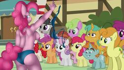 anthro color colored crowd dogg my_little_pony photoshop pink_hair pinkie_pie_(mlp) straight_hair tagme