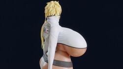 1girls 3d 3d_(artwork) areolae ass big_breasts bleach blonde_hair blue_eyes breasts cleavage dark-skinned_female dark_skin female huge_breasts nipples short_hair tagme tattoo tia_harribel usukeninja video wide_hips