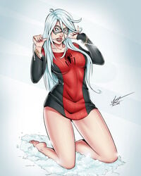 1girls 2021 axellwolf black_cat_(marvel) felicia_hardy female female_focus female_only long_hair marvel spider-man_(series) white_hair