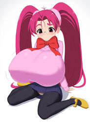 breast_expansion eiken huge_breasts hyper_breasts kainkout komoe_harumachi pink_hair shortstack