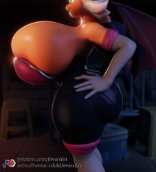 1girls anthro ass bat bat_wings blue_eyes breasts elbow_gloves female female_focus female_only feversfm furry hand_on_hip hips hyper hyper_breasts large_ass large_breasts mobian_(species) pantylines rouge_the_bat sega side_view sideboob sonic_(series) sonic_the_hedgehog_(series) thick_thighs thighs valorlynz white_hair wide_hips